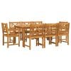 vidaXL Garten Essgruppe 9 pcs Braun Massivholz Akazie