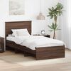 vidaXL Bettrahmen Braun Eichen-Optik 80 x 200 cm Holzwerkstoff