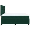 vidaXL Boxspringbett mit Matratze Dunkelgr&uuml;n 160x200 cm Samt