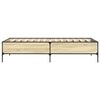 vidaXL Bettgestell Sonoma-Eiche 100x200 cm Holzwerkstoff und Metall