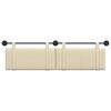 vidaXL H&auml;ngevorderseite Wandmontiert Uni Creme 190 x 55 x 5 cm Stoff