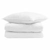 vidaXL Winterbettdecke mit Kissen 2 pcs Wei&szlig; Daunenfeder