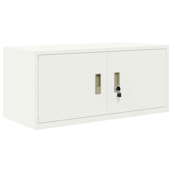 vidaXL Aufbewahrungsschrank Wei&szlig; 90 x 40 x 40 cm Stahl