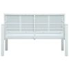 vidaXL Gartenbank 120 cm HDPE Wei&szlig; Holz-Optik