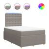 vidaXL Boxspringbett mit Matratze Taupe 120x190 cm Stoff