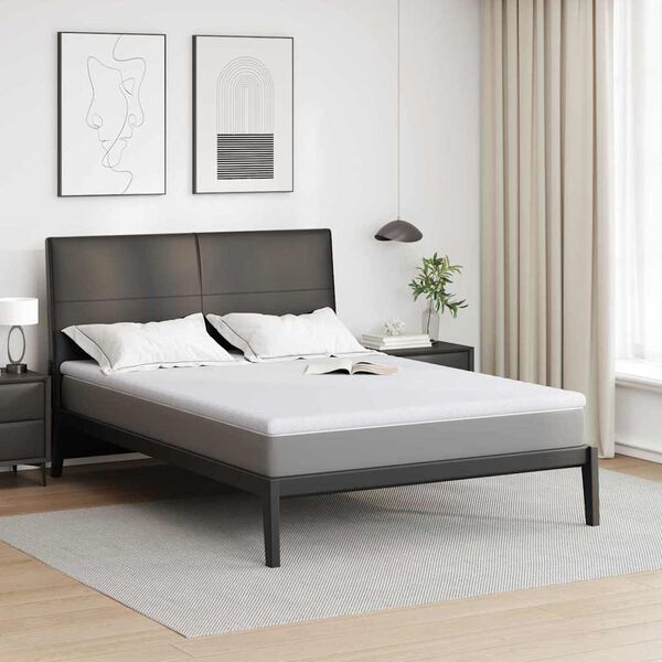 vidaXL Matratzenauflage Wei&szlig; 140 x 190 cm Jacquard Stoff