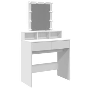 vidaXL Schminktisch mit LED-Beleuchtung Wei&szlig; 80x41x144,5 cm