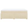 vidaXL Boxspringbett mit Matratze Creme 120x200 cm Stoff