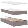 vidaXL Ottoman-Bett mit Matratze Taupe 90x190 cm Stoff