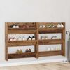 vidaXL Schuhschrank 2 pcs Altholz 85 x 18 x 90 cm Holzwerkstoff
