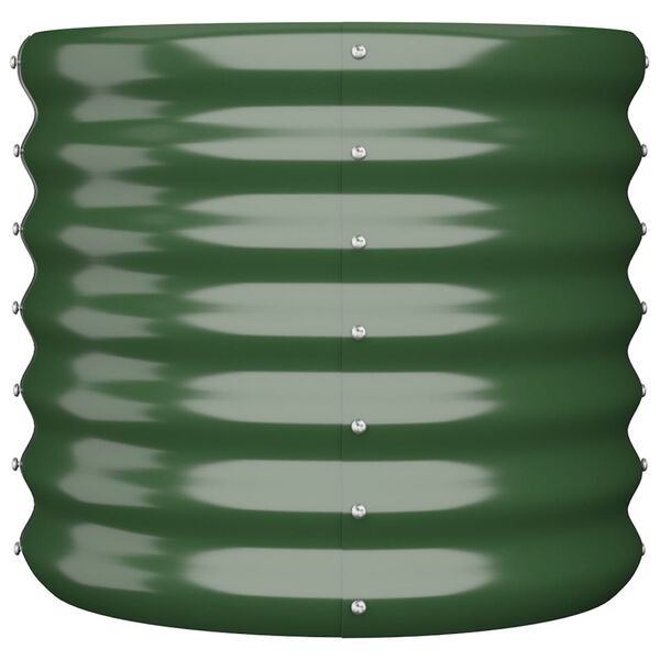 vidaXL Pflanzk&uuml;bel Verzinkter Stahl 40x40x36 cm Gr&uuml;n