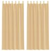 vidaXL Voile Vorh&auml;nge mit Schlaufen 2 Stk. Sandfarbe 140x245 cm