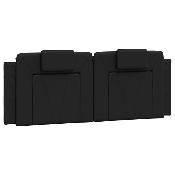 vidaXL Kopfteil-Kissen "Viana" Schwarz 120 cm Kunstleder