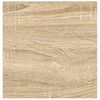 vidaXL Schweberegale 2 Stk. Eichen-Optik und Wei&szlig; 23x23,5x3,8 cm MDF