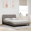 vidaXL Bettgestell ohne Matratze Taupe 140x190 cm Stoff
