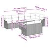 vidaXL Gartensofa-set mit Speicher 9 pcs Beige und Wei&szlig; Poly-Rattan