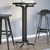 vidaXL Bartisch Schwarz &Oslash;60x110 cm Holzwerkstoff und Stahl