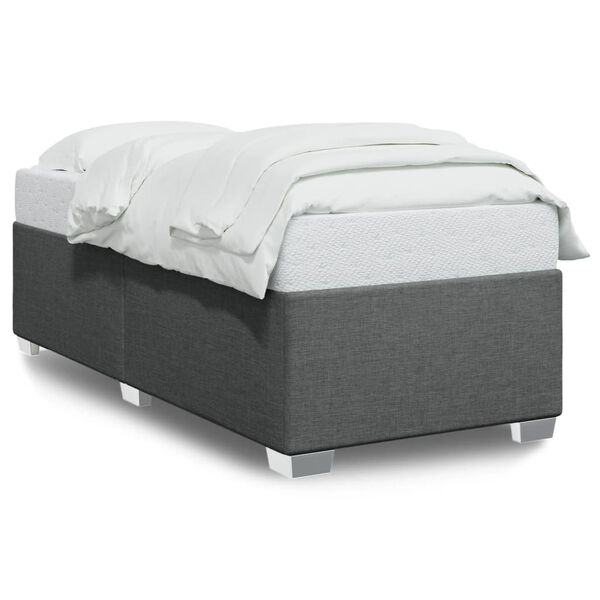 vidaXL Bettgestell ohne Matratze Dunkelgrau 100x200 cm Stoff
