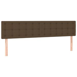 vidaXL Kopfteile Dunkelbraun 160x5x78/88 cm Stoff