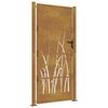 vidaXL Gartentor 100x200 cm Cortenstahl Gras-Design