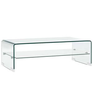 vidaXL Couchtisch Transparent 98&times;45&times;31 cm Hartglas