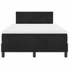vidaXL LED Boxspringbett mit Matratze Schwarz 120 x 190 cm Samt