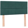 vidaXL Boxspringbett mit Matratze Dunkelgr&uuml;n 90x210 cm Samt
