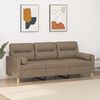 vidaXL 3-Sitzer-Sofa mit Kissen Taupe 180 cm Stoff