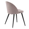 Venture Home Esszimmerst&uuml;hle 2 Stk. Velvet Kord Schwarz und Altrosa