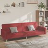 vidaXL Schlafsofa 2-Sitzer Weinrot Stoff