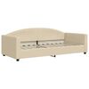 vidaXL Tagesbett mit Matratze Creme 90x200 cm Stoff
