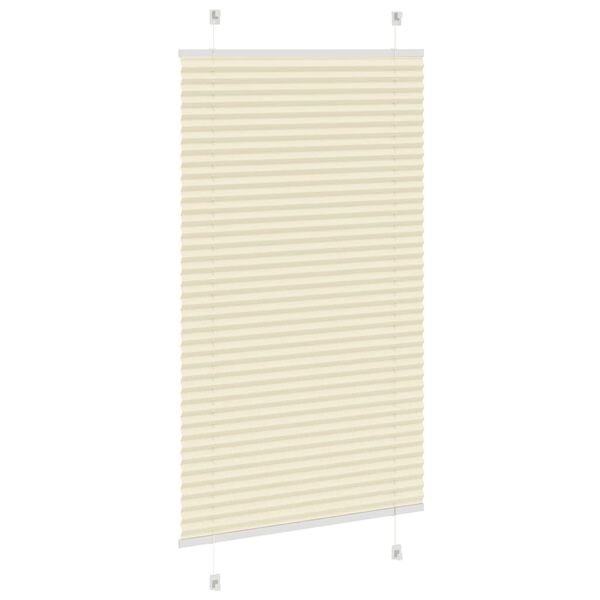 vidaXL Plissee Creme 80x100 cm Stoffbreite 79,4 cm Polyester