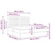 vidaXL Aufbewahrungsbett mit Matratze Hellgrau 180 x 200 cm Samt