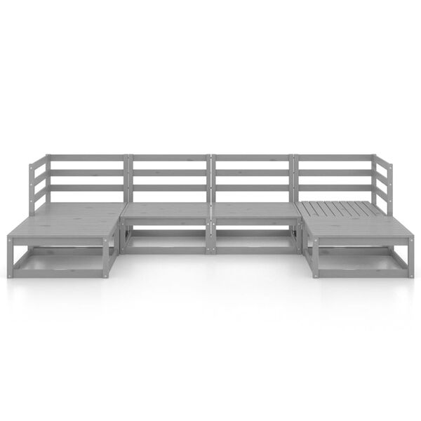 vidaXL 6-tlg. Garten-Lounge-Set Massivholz Kiefer