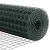 vidaXL Zaun mit Pfosten Gr&uuml;n 1 x 25 m Stahl und PVC