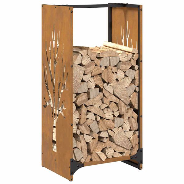 vidaXL Brennholzregal 40x30x80 cm Wetterfester Stahl