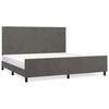vidaXL Bettgestell ohne Matratze Dunkelgrau 200x200 cm Samt