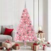 vidaXL K&uuml;nstlicher vorbeleuchteter Weihnachtsbaum Rosa 180 cm PVC