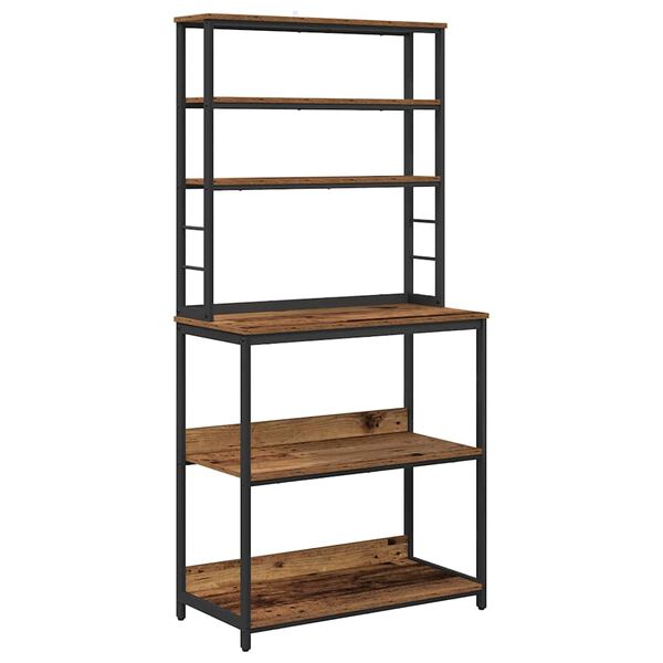 vidaXL K&uuml;chenregal Altholz 80 x 40 x 168 cm Holzwerkstoff