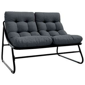 vidaXL gartenm&ouml;bel Schwarz 110 x 81 x 71 cm Pulverbeschichteter Stahl