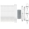 vidaXL Zaun mit Pfosten Silber 0,6 x 10 m Stahl
