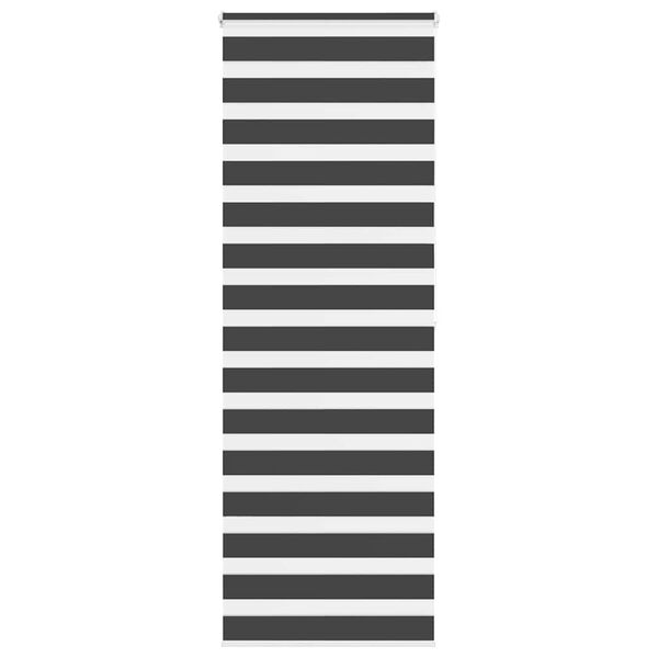 vidaXL Doppelrollo Schwarz 80x200 cm Stoffbreite 75,9 cm Polyester