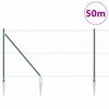 vidaXL Zaunpfosten Gr&uuml;n 50 x 1,4 m (50 mm Maschenweite) Stahl und PVC