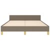 vidaXL Bettgestell ohne Matratze Taupe 140x200 cm Stoff