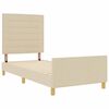 vidaXL Bettgestell mit Kopfteil Creme 80 x 200 cm Stoff