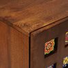 vidaXL Sideboard mit Speicher Walnuss 40 x 33 x 75 cm Massivholz Mango