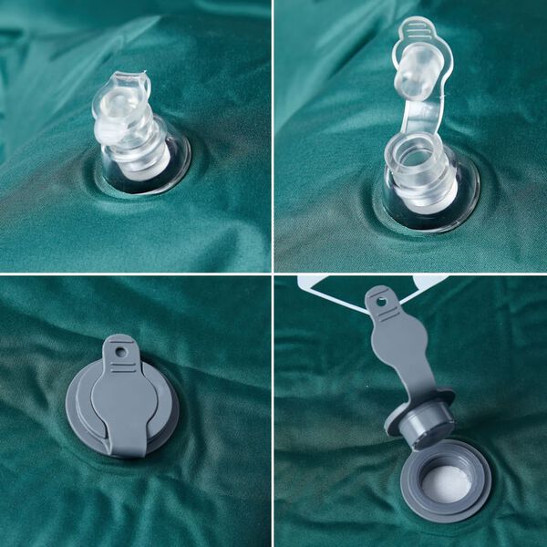 vidaXL Selbstaufblasende Isomatte mit Kissen Grün