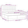 vidaXL Boxspringbett mit Matratze & LED Dunkelbraun 180x200 cm Stoff