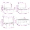 vidaXL Garten-Sofa-Set mit Kissen 6 pcs Anthrazit Stahl