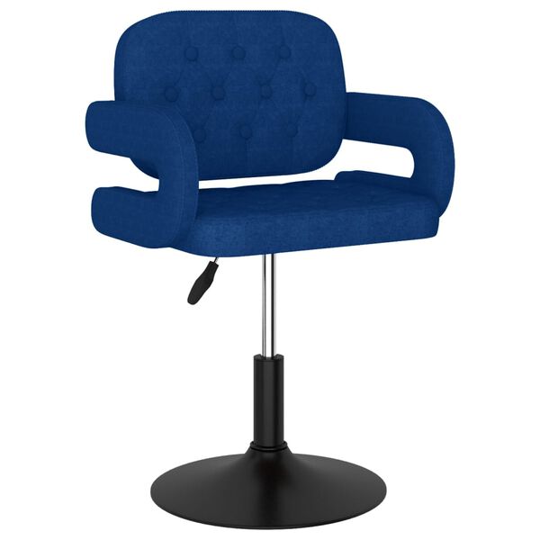 vidaXL Esszimmerstuhl Drehbar Blau Stoff